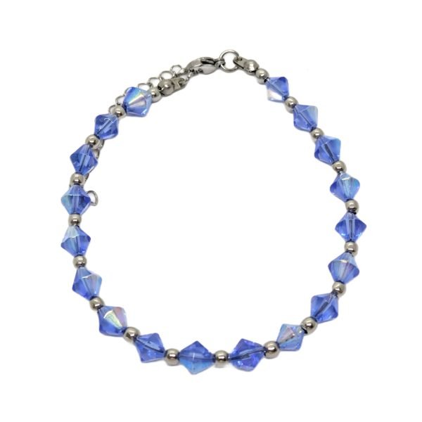 Pulsera Cristales Extensible Acero Quirúrgico