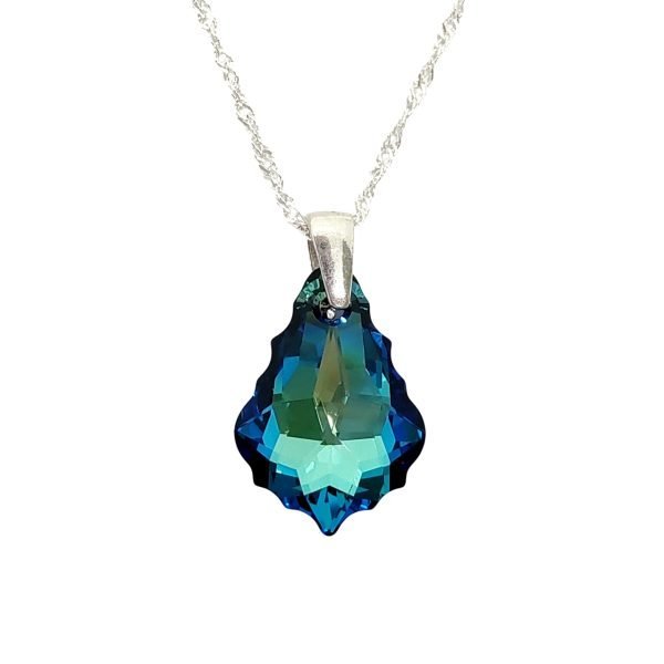 CSW-127 collar cristal swarovski barroco plata