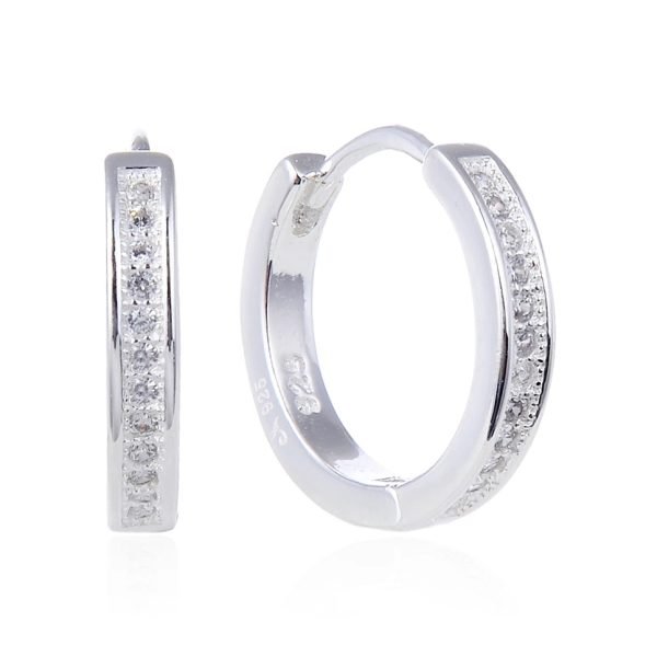 Aros Huggies Cristales Plata 925