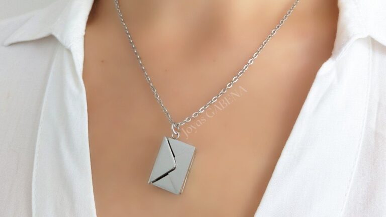Collar Carta Inscripción Te Amo Acero Quirúrgico - Plateado 4