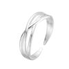 Anillo Ajustable Lineas Cruzadas Plata 925