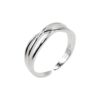 Anillo Ajustable Lineas Cruzadas Plata 925