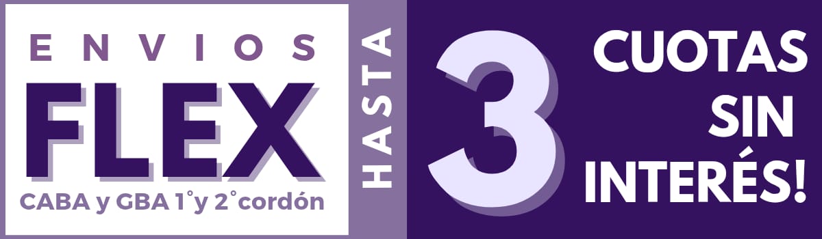 ENVIOS FLEX Y 3 CUOTAS SIN INTERES